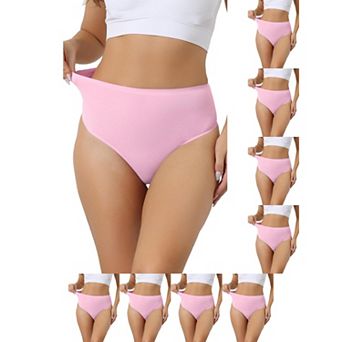 9 Packs Women's Hign Waist G-String Thongs, Tummy Control Stretch Panties, T-back Undepants