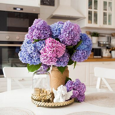 30Pcs Hydrangea Artificial Flowers, Fake Hydrangea Flowers Artificial Silk Flowers Heads