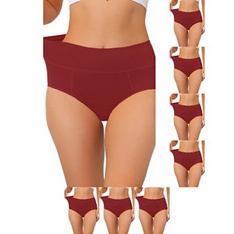 8 Packs Women's Cotton High-Waist (Available in Plus Size), Tummy Control Underwear