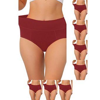 8 Packs Women's Cotton High-Waist (Available in Plus Size), Tummy Control Underwear