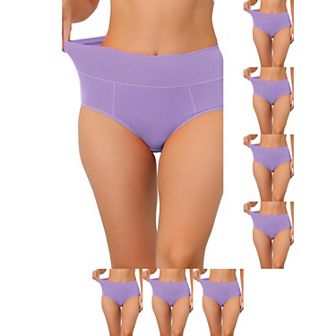 8 Packs Women's Cotton High-Waist (Available in Plus Size), Tummy Control Underwear
