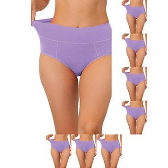 8 Packs Women's Cotton High-Waist (Available in Plus Size), Tummy Control Underwear