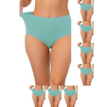 8 Packs Women's Cotton High-Waist (Available in Plus Size), Tummy Control Underwear