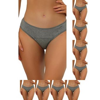 9 Packs Women's Underwear Mid-Waistd Hipster Panties, Available in Plus Size