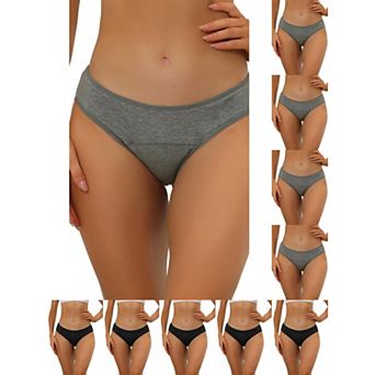 10 Packs Women's Underwear Mid-Waistd Hipster Panties, Available in Plus Size