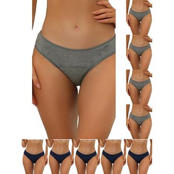 10 Packs Women's Underwear Mid-Waistd Hipster Panties, Available in Plus Size