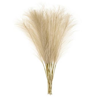 16 pc Faux Pampas Grass 21 Inch Artificial Fake Dried Pampas Grass Decor for Floor Vase Filler