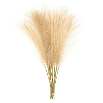 16 pc Faux Pampas Grass 21 Inch Artificial Fake Dried Pampas Grass Decor for Floor Vase Filler