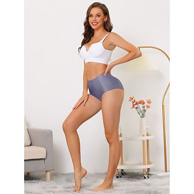 9 Packs Women's Tummy Control One-Piece Hipster Underwear High-Waisted Breathable Brief