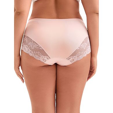 10pcs Women's Mid-Rise Lace Trim Brief Panties