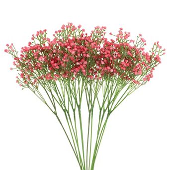 25 pc Fake Gypsophila Artificial Flowers Bulk, PU Artificial Flowers Branch with Long Stems