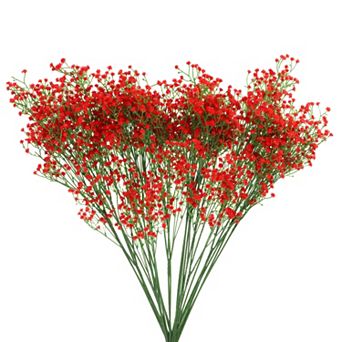 25 pc Fake Gypsophila Artificial Flowers Bulk, PU Artificial Flowers Branch with Long Stems
