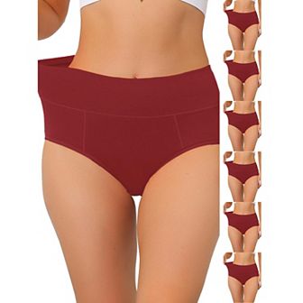 7 Packs Women's Cotton High-Waist (Available in Plus Size), Tummy Control Underwear
