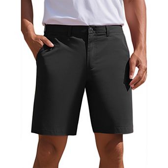 Men's Dress Shorts Flat Front Lightweight Summer Business Formal Shorts with Pocket