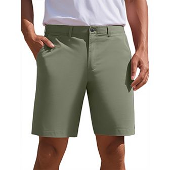 Men's Dress Shorts Flat Front Lightweight Summer Business Formal Shorts with Pocket