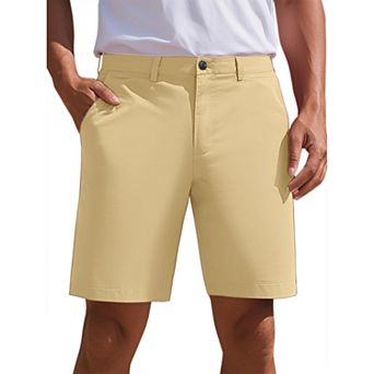 Men's Dress Shorts Flat Front Lightweight Summer Business Formal Shorts with Pocket