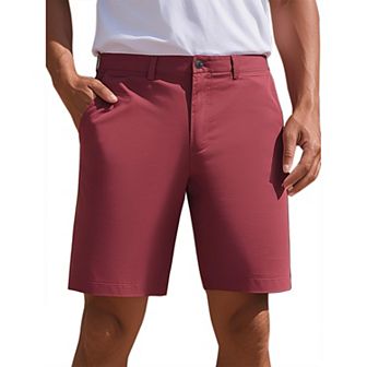 Men's Dress Shorts Flat Front Lightweight Summer Business Formal Shorts with Pocket