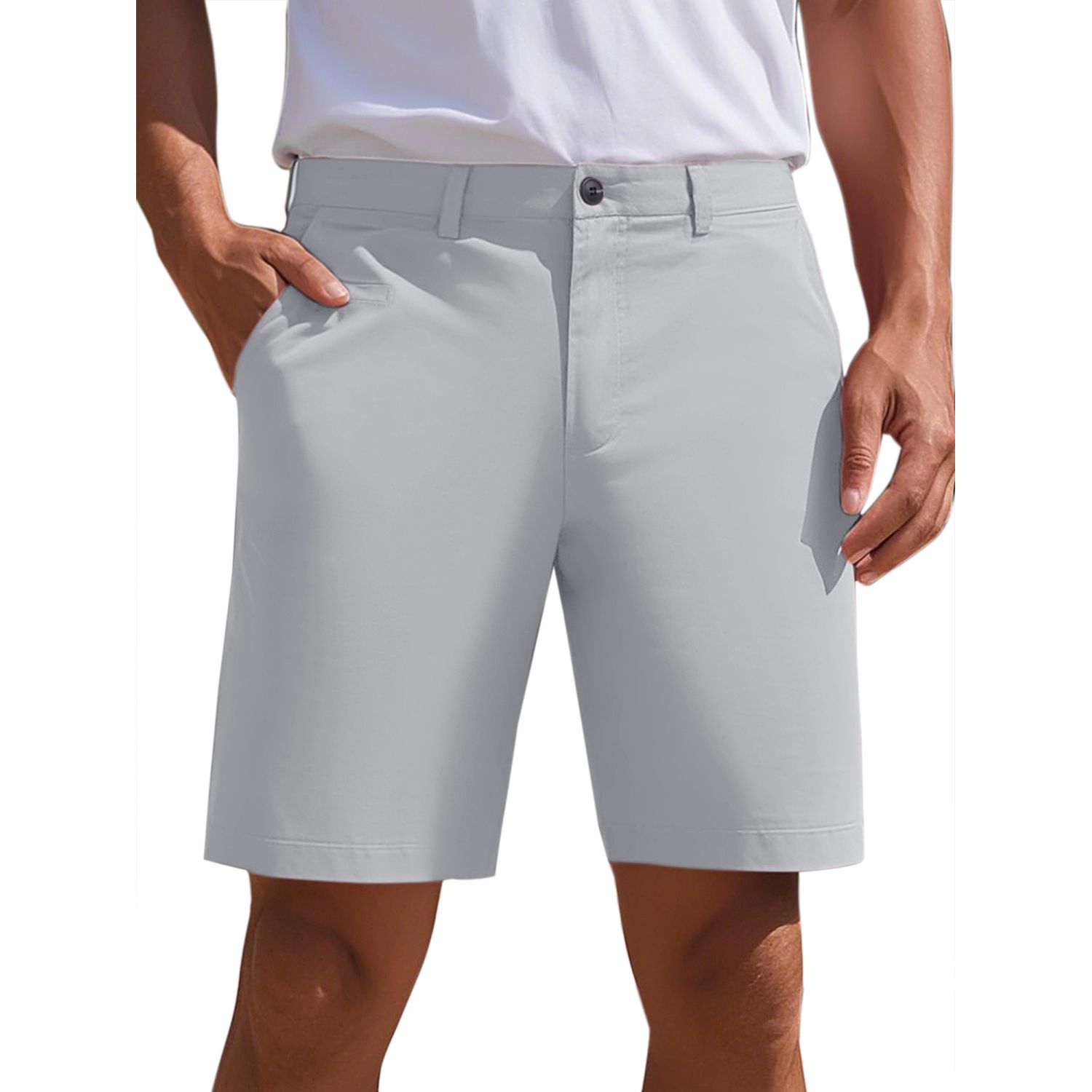 Men's Dress Shorts Flat Front Lightweight Summer Business Formal