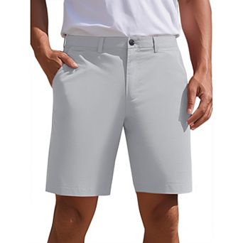 Men's Dress Shorts Flat Front Lightweight Summer Business Formal Shorts with Pocket