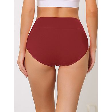 6 Packs Women's Cotton High-Waist (Available in Plus Size), Tummy Control Underwear