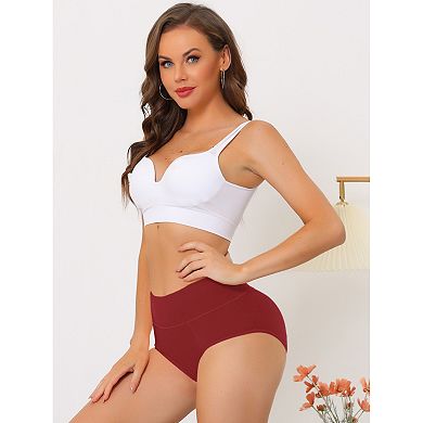 6 Packs Women's Cotton High-Waist (Available in Plus Size), Tummy Control Underwear