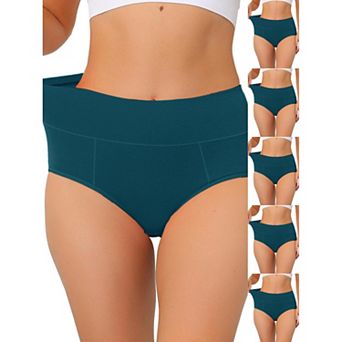 6 Packs Women's Cotton High-Waist (Available in Plus Size), Tummy Control Underwear
