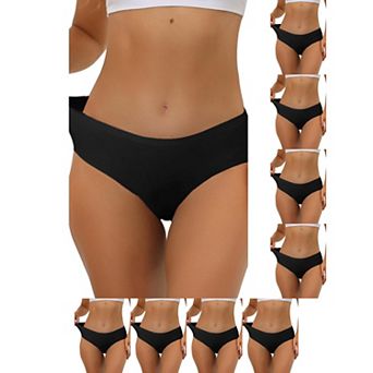 9 Packs Panties for Women Unlined Comfortable Underwear No Show Elastic Waist Brief
