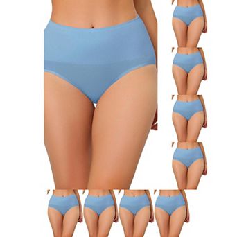 9 Packs Underwear for Women High Waist Shaping Tummy Control Panties Breathable Brief