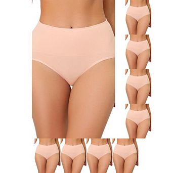 9 Packs Underwear for Women High Waist Shaping Tummy Control Panties Breathable Brief