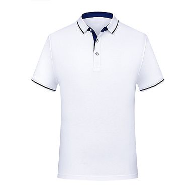 Men's Short Sleeve Contrast Color Summer Golf Formal Business Polo Shirts