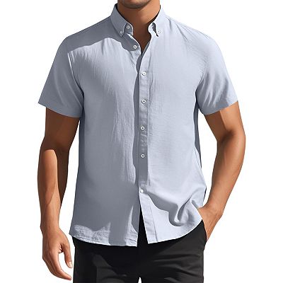 dress shirts with shorter sleeves Black Gunmetal Short Sleeve Shirt Custom main image 0