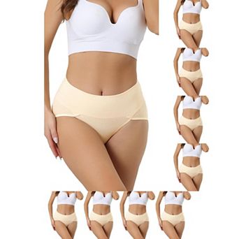 9 Packs Women's Plus Size High Waist Stretch Briefs Underpants Tummy Control Panties