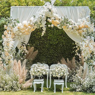 25 Pcs Faux Pampas Grass 21 Inch Artificial Fake Dried Pampas Grass Decor for Wedding