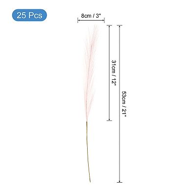 25 Pcs Faux Pampas Grass 21 Inch Artificial Fake Dried Pampas Grass Decor for Wedding