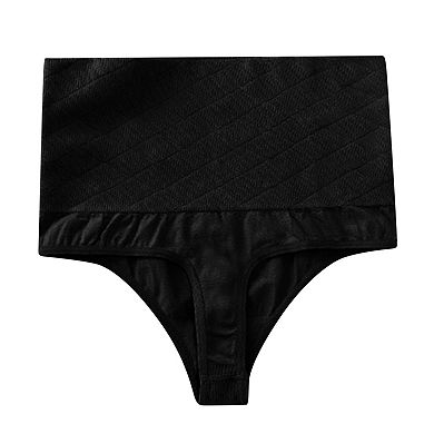 9 Packs Women's Tummy Control Thong Panties Shapewear Slimmer High Waist Non-Marking Briefs