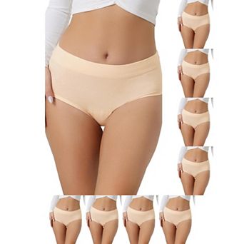 9 Packs Women's Breathable Underwear Cotton Comfortable Stretch 3 Layers High Waist Panties