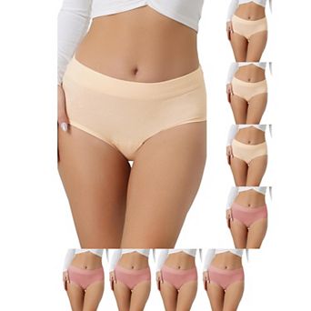 9 Packs Women's Breathable Underwear Cotton Comfortable Stretch 3 Layers High Waist Panties