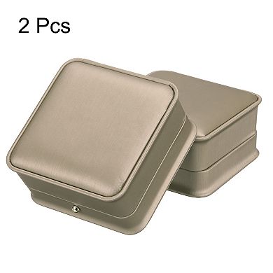 2 Pcs PU Leather Bracelet Boxes, Leather Bangle Boxes Storage Case Organizer Holder