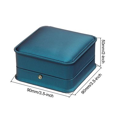 2 Pcs PU Leather Bracelet Boxes, Leather Bangle Boxes Storage Case Organizer Holder