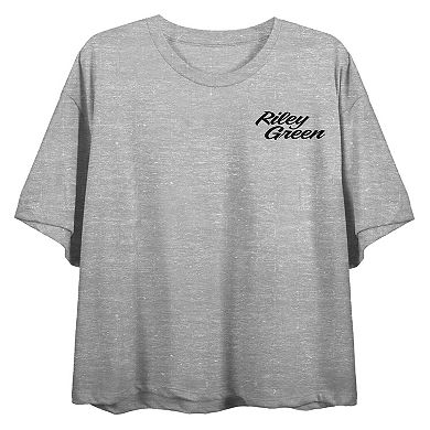 Juniors' Riley Green Dog In Truck Short Sleeve Tee