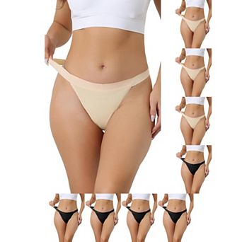 9 Packs Women's Breathable Underwear Leak Proof Stretch Thongs 4 Layers Medium Waist Panties