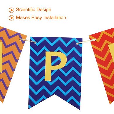 Birthday Bunting Banner, Reusable Birthday Sign Letters Banner for Party Supplies