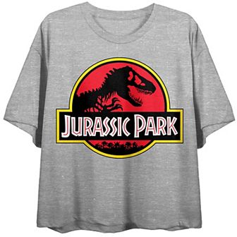 Juniors' Jurassic Park Logo Short Sleeve Tee