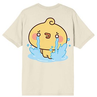 Juniors' Piyomaru Crying Emoji Short Sleeve Tee