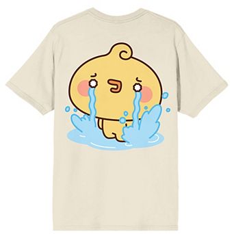 Juniors' Piyomaru Crying Emoji Short Sleeve Tee