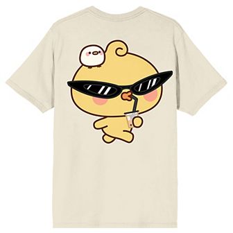 Juniors' Piyomaru Sunglass Emoji Short Sleeve Tee