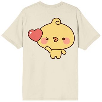 Juniors' Piyomaru Heart Emoji Short Sleeve Tee