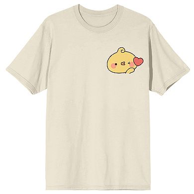 Juniors' Piyomaru Heart Emoji Short Sleeve Tee