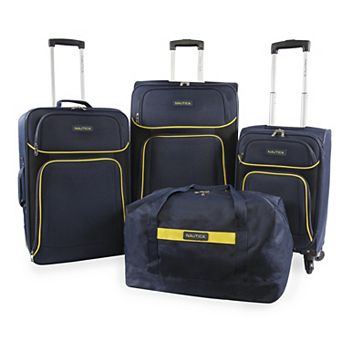Nautica Seascape Collection 4 pc Softside Luggage Set