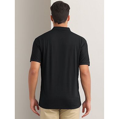 Men's Polo Short Sleeve Lightweight Regular Fit Casual or Business Solid Golf Shirt